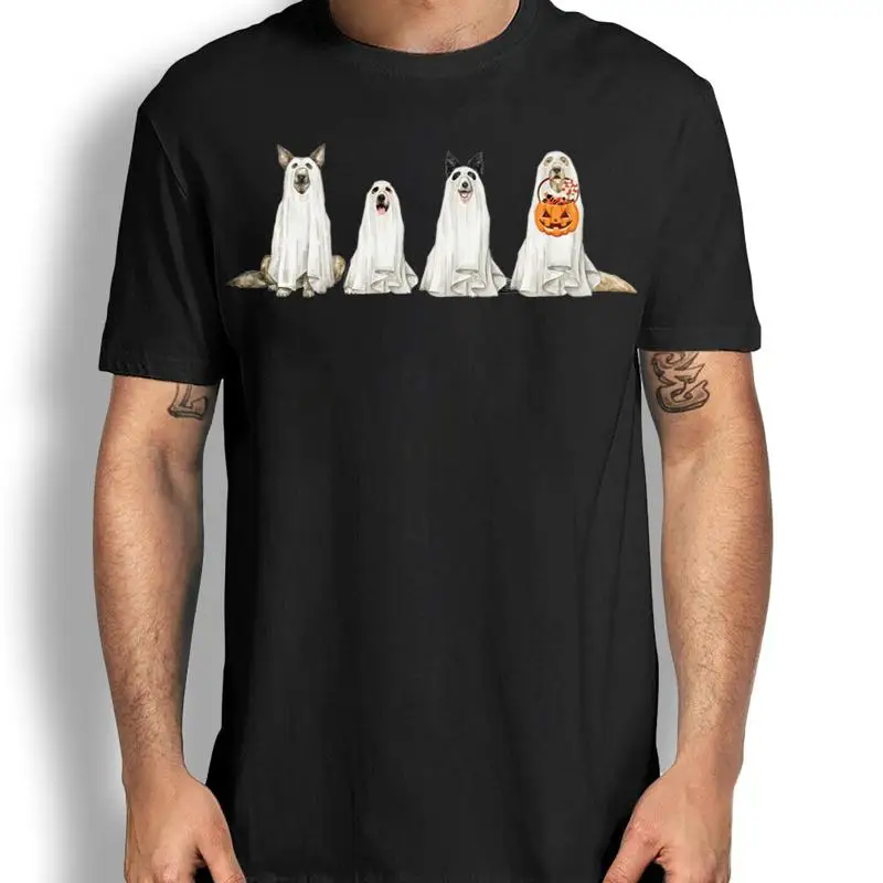 

Хэллоуин собака призрак футболка забавный костюм для вечеринки