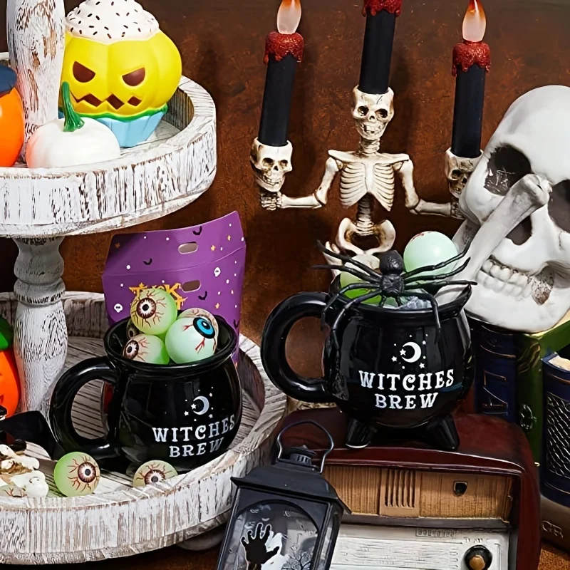 1szt Halloween Czarownice Brew Cauldron Kubek do Kawy Ceramiczne Kubki do Kawy 12 Oz Kubek Ceramiczny Czarownica Prezenty Czarownica Dekor Kubek na Halloween