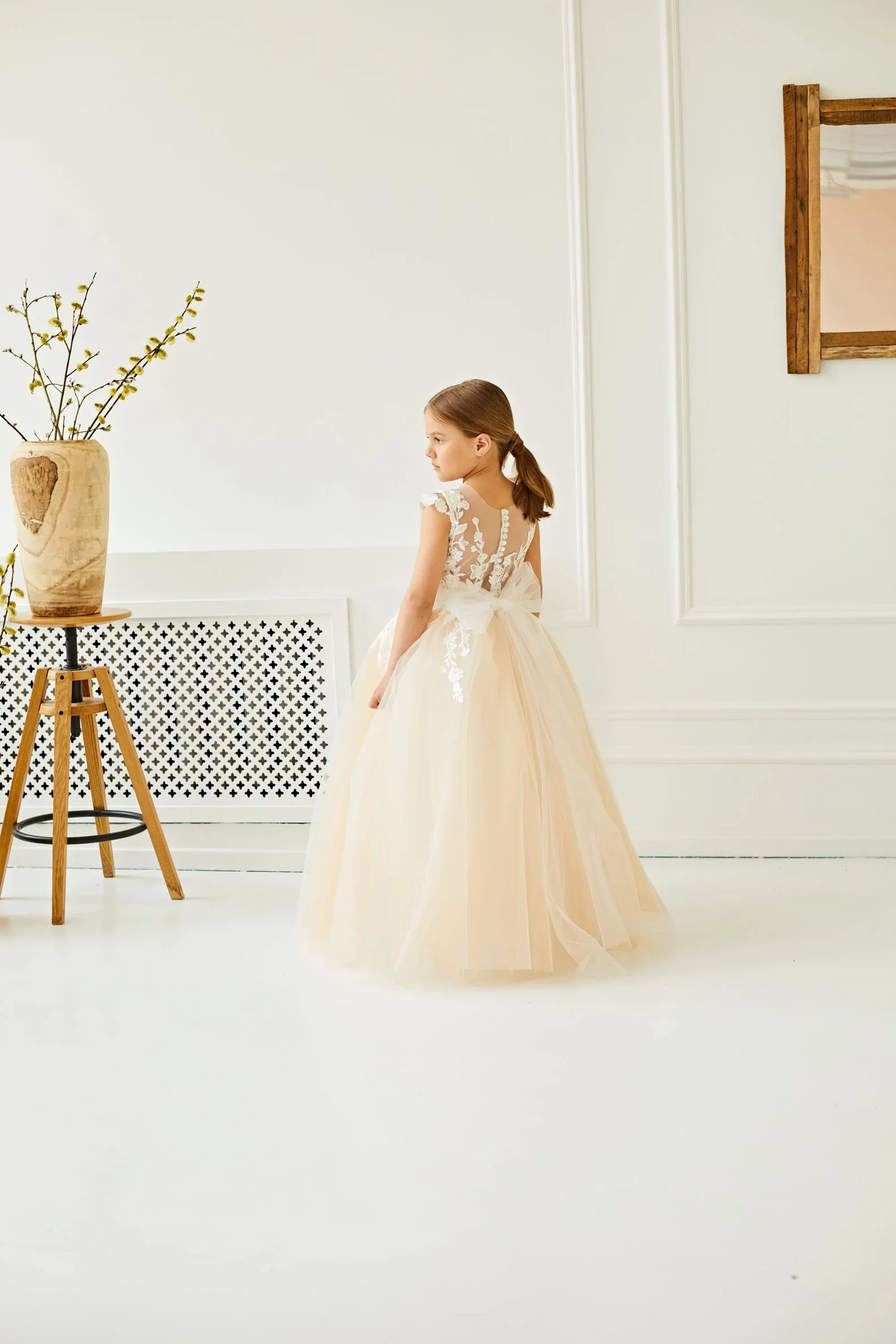 Vestido De flores para niña, vestido De fiesta para bodas, boda, ceremonia para niña pequeña