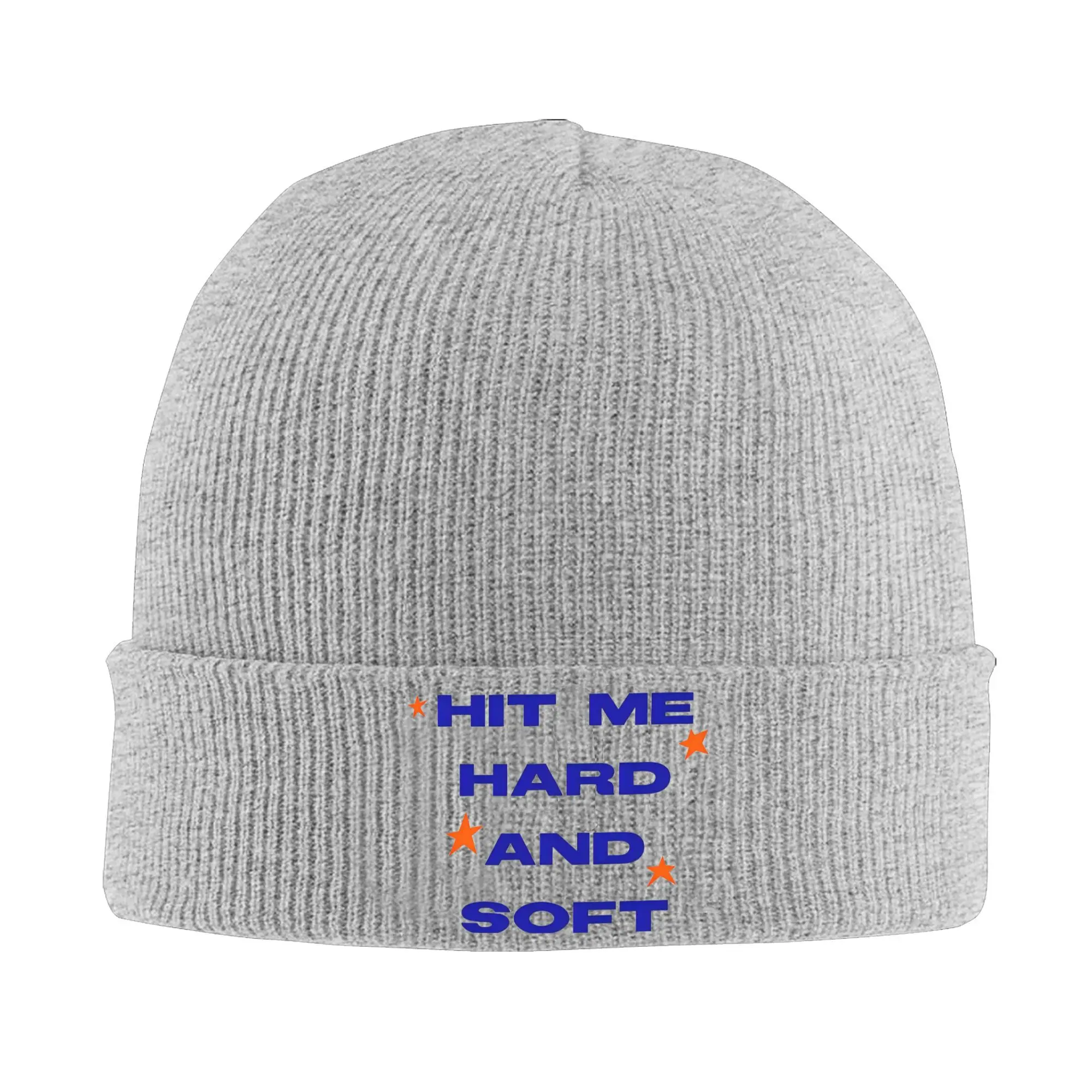 Knit Hat Beanies Autumn Winter Hat Warm Unisex  New HIT ME HARD AND SOFT Cap for Men Women Gifts