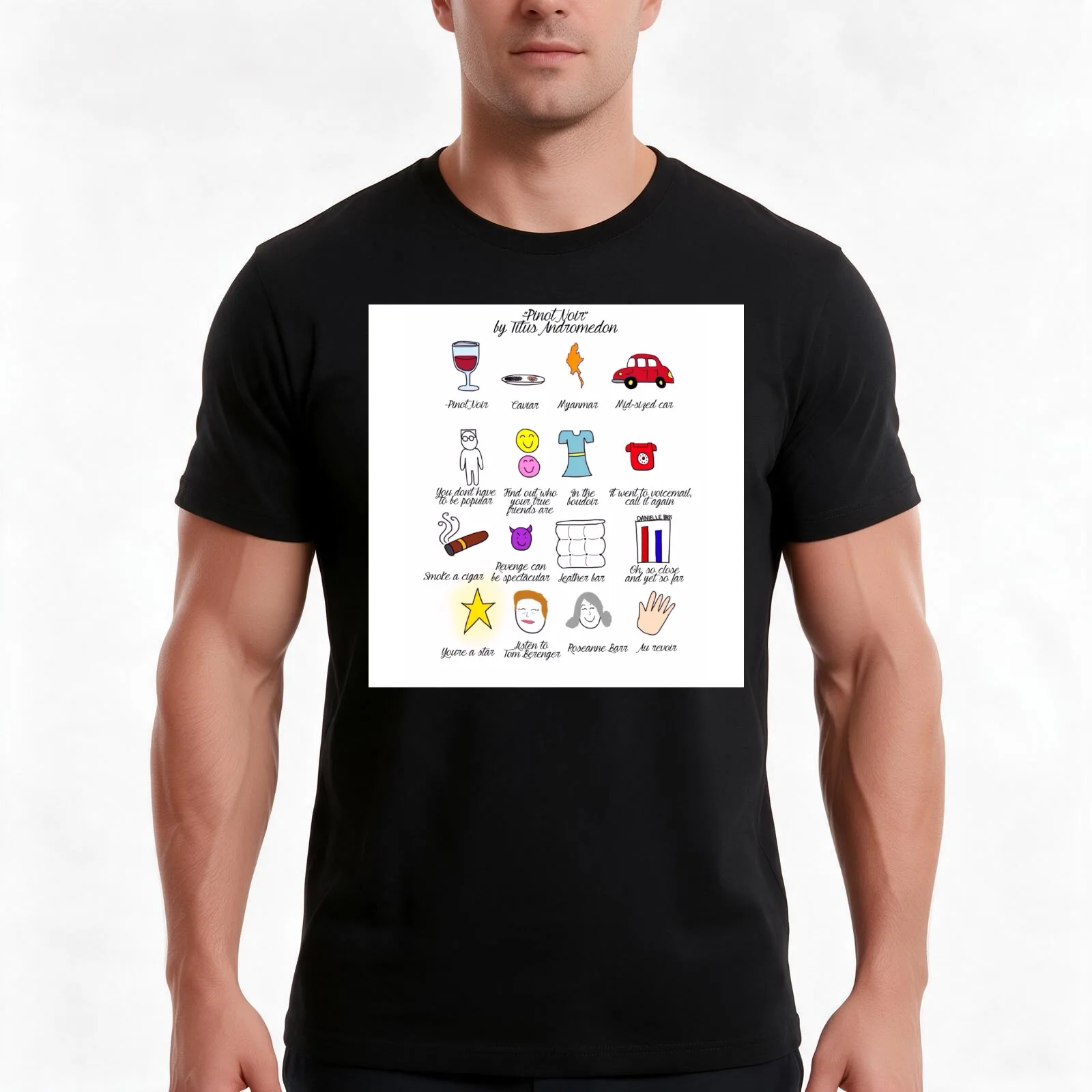 Unbreakable Kimmy Schmidt- Pinot Noir T-Shirt Summer Casual Cotton Tee Oversized Streetwear Tops Vintage Graphic Print