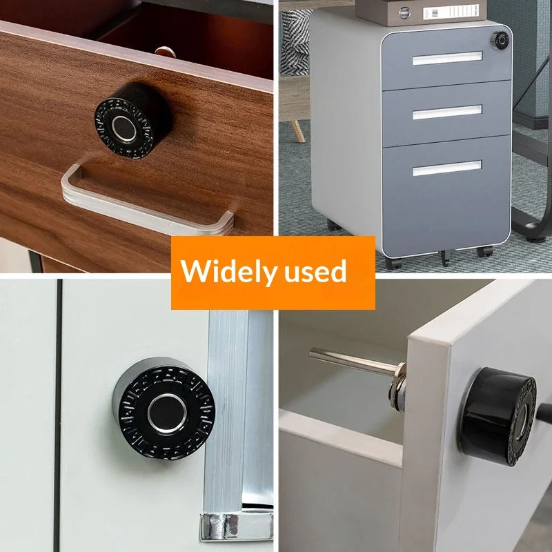 1PCS Fingerprint Electronic Lock Mailbox File Cabinet Drawer Password Lock Wooden Cabinet Double Door