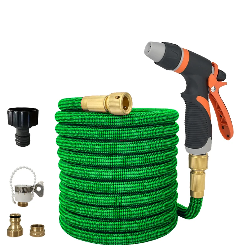 

NEW Garden Hose Expandable Rubber Telescopic Water Pipe Metal Double Joint Suitable For Car Washing, Irrigation, Cleaning Tools