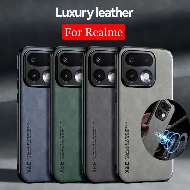 Shockproof Case for Realme 16 15 Pro + C85 Protective Cover Magnetic Car Holder Phone Coque Fundas For Realme C85 Pro 16 15
