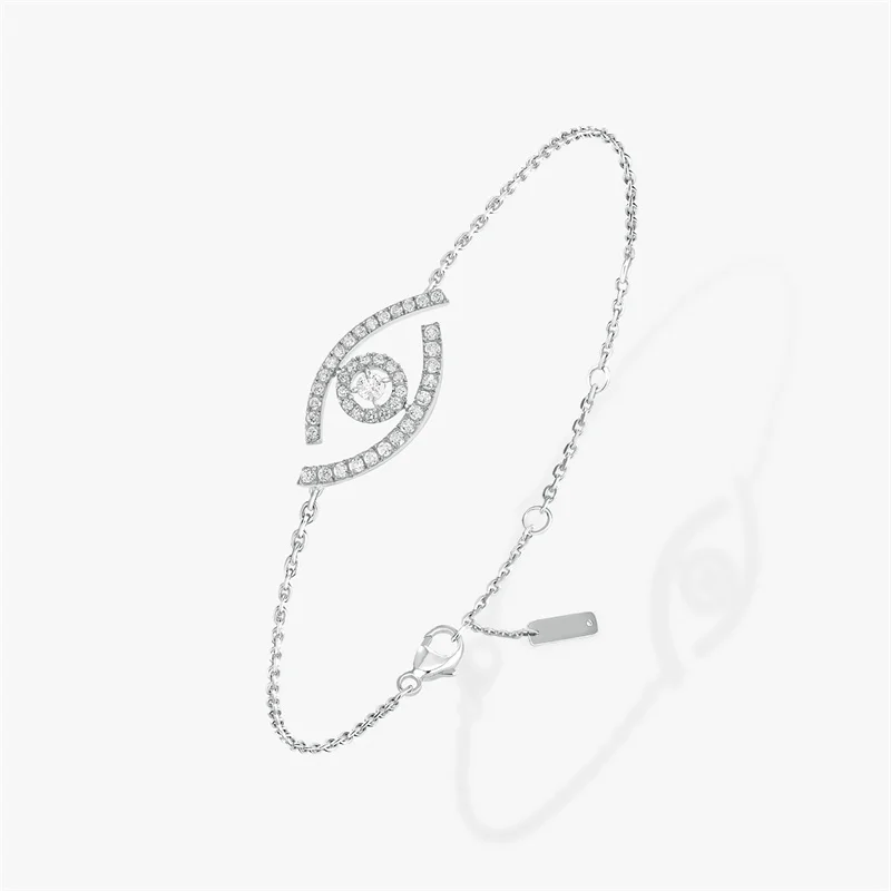 Elegant original BABY  LUCKY EYE PAVÉ  Bracelet Sterling Silver 925 Bracelets Luxury woman Jewelry Accessories