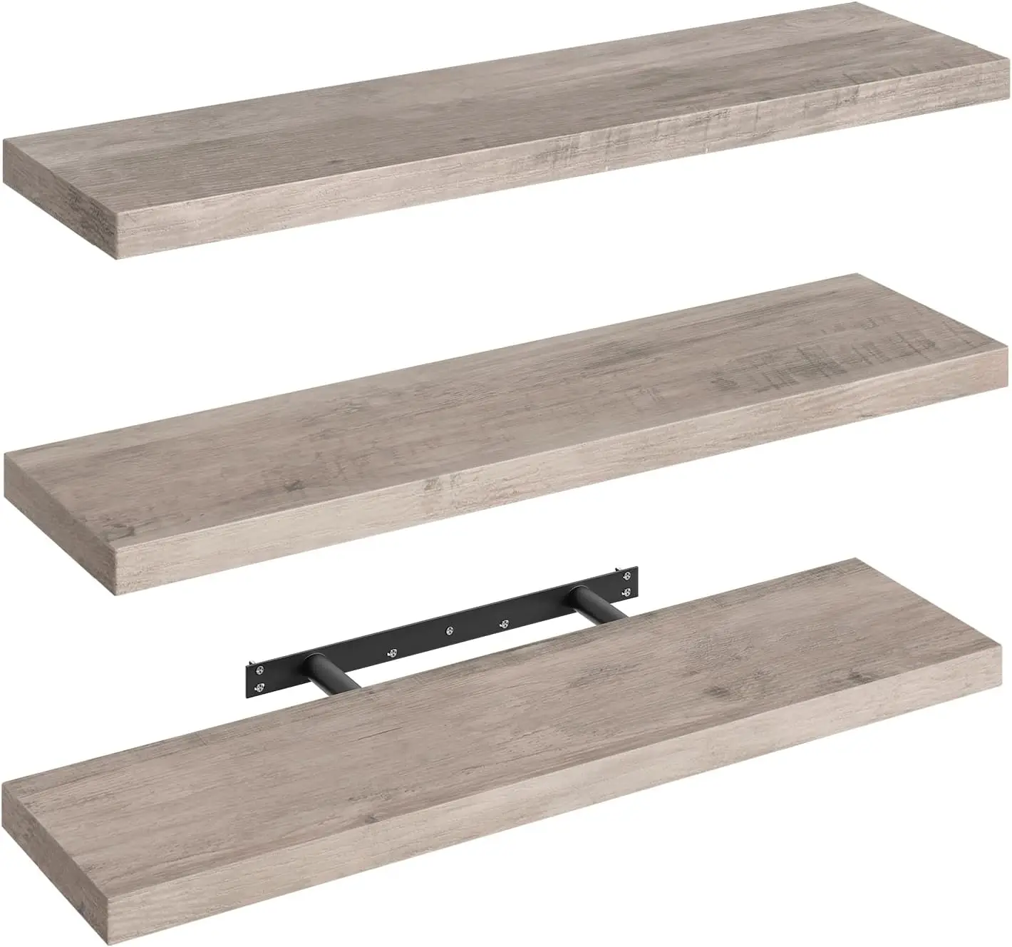 

Floating Shelves for Wall 31.5"Long Set of 3 7.9" Width Greige