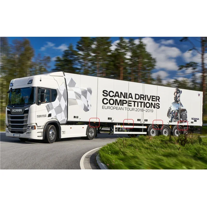 1 para żółtych/czerwonych świateł ostrzegawczych LED do samochodów ciężarowych 1/14 Tamiya RC z przyczepą Scania MAN Benz Volvo LUSE Parts