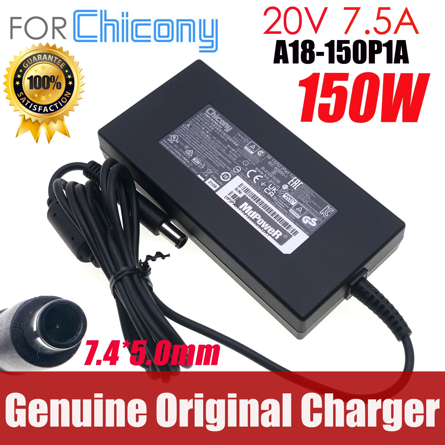 

A18-150P1A Original AC Adapter Chicony 20V 7.5A 150W Charger 7.4x5.0mm Laptop Power Supply