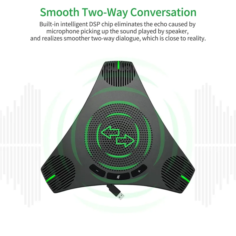 

A39Q-USB Speakerphone Conference Microphone Omnidirectional Computer Mic 360° Voice Pickup With Mute Key
