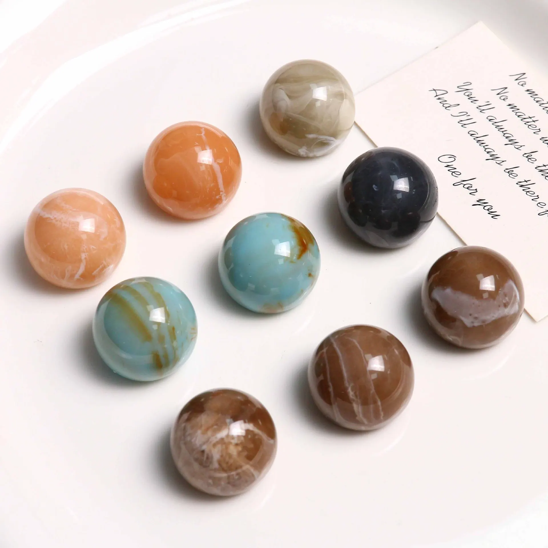 Jewelry Findings Flatback Resin Cabochons Fit Ornament Accessories Material Cameo Craft Garment Hair Clip DIY 18*22mm 40pcs