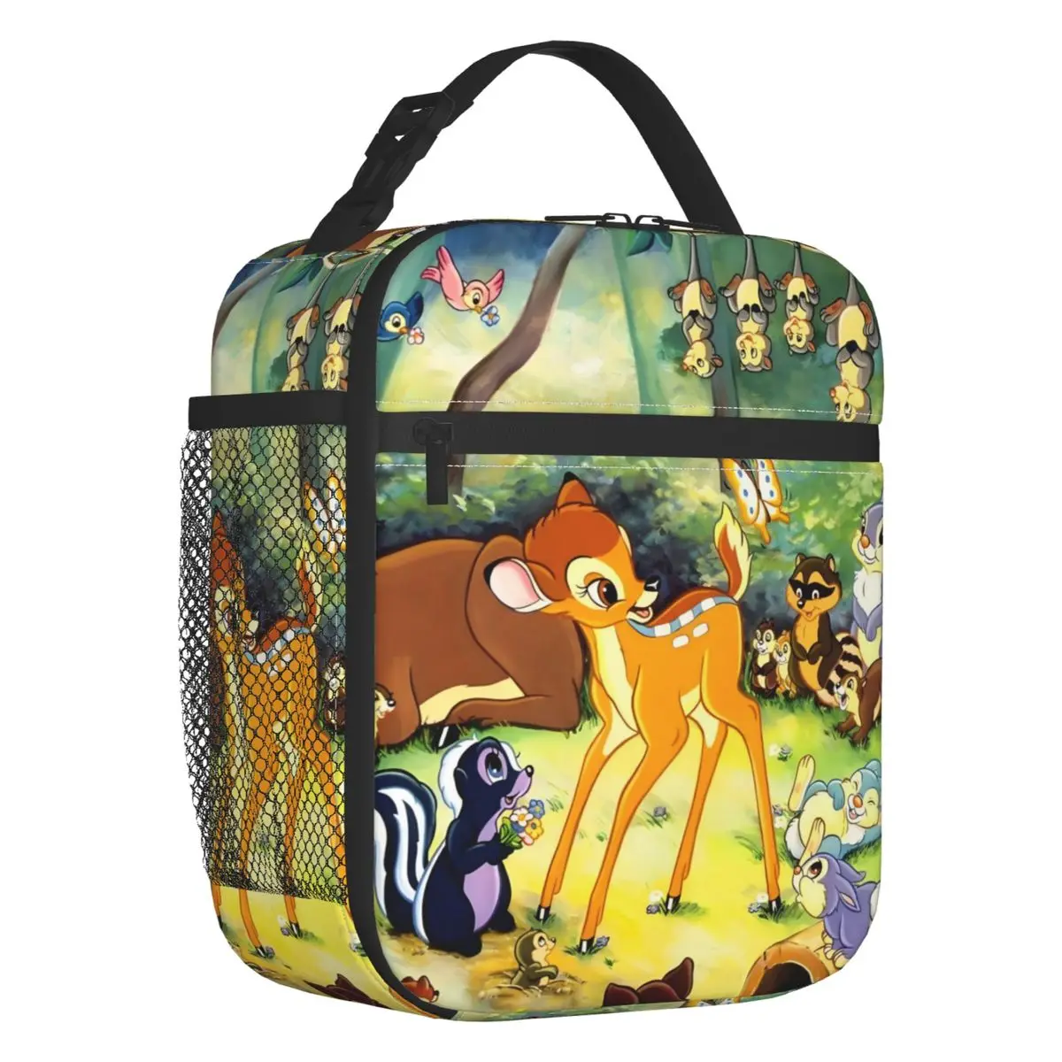 

Изолированные сумки для обеда с милым оленем и Бэмби для женщин, портативный термохолодильник с мультяшным принтом животных, коробка для бенто, школьная коробка