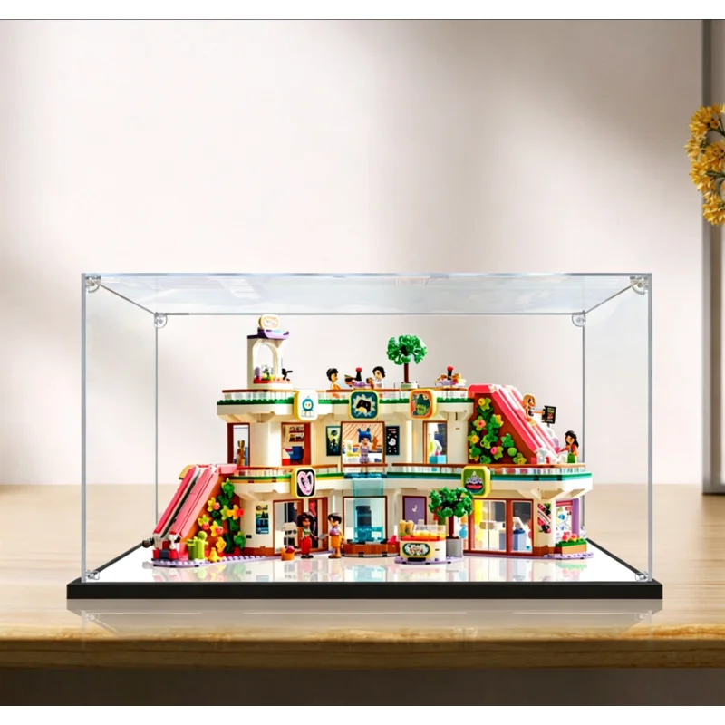 Acrylic Display Case for Lego 42604 Heartlake Block Mode, Dustproof Showcase Box for 42604 kids mall building block, girls gift