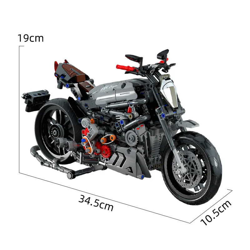 Panlos 672002 Technical Car Motorcycle Model City Racing Series DIY Toys Building Blocks Gift For Boys 827Pcs