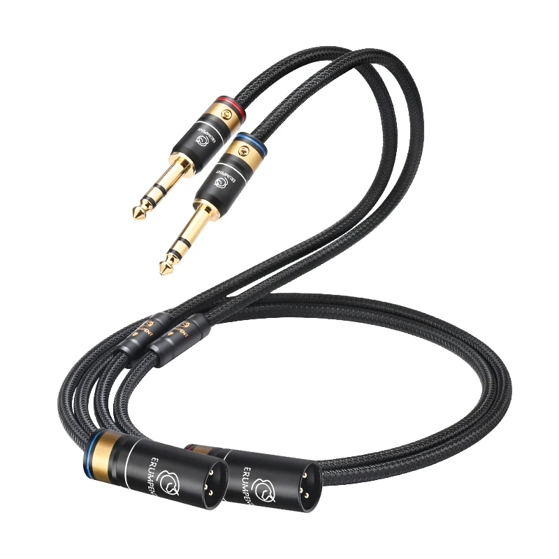 ATAUDIO Hifi 6n occ 6,35mm trs zu xlr hifi audio stereo kabel dual 6,5mm zoll bis 2xlr symmetrisches lautsprecher mikrofon verstärker kabel 5