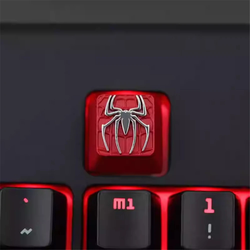 KeyStone Superhero Keycap - 3D Metal Alloy Mechanical Keycap Cherry MX R4 Height Custom Artisan Keycap for Gaming Keyboard