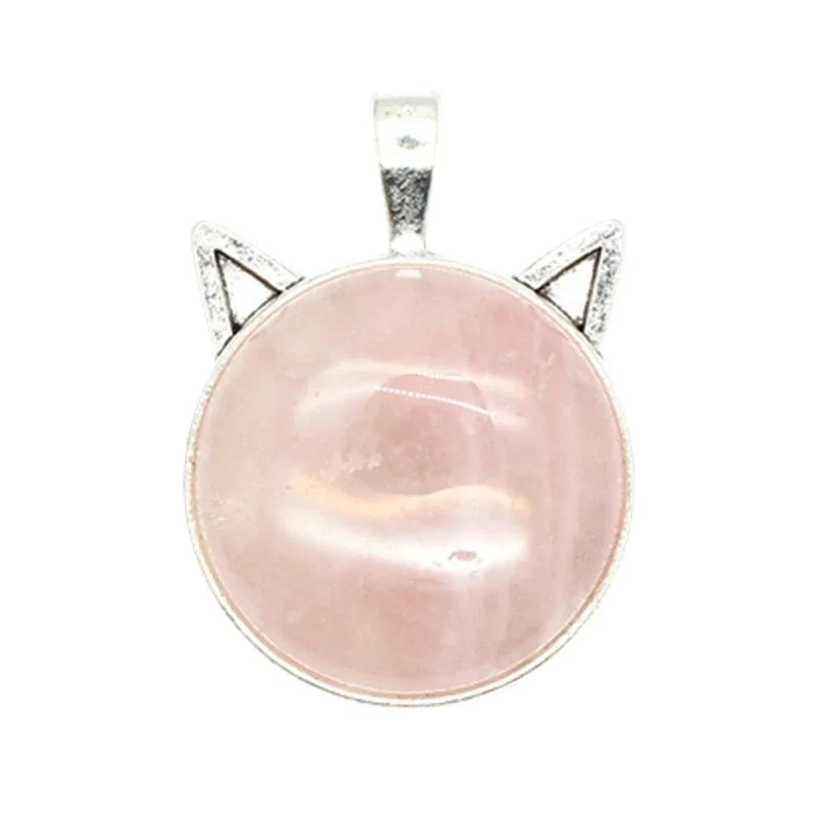 Halloween Lucky Cat Gemstone Pendant for Making Jewelry Necklace Healing Crystal Lovely Animal Men Women At Party  Wendding