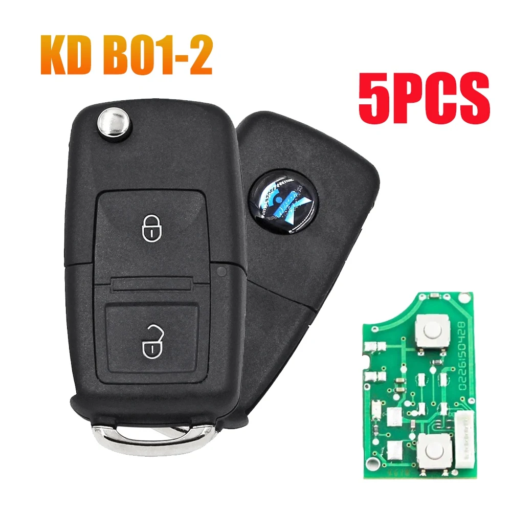 5Pcs KEYDIY B01-2 B-Series 2 Button Universal Remote Control Car Key for KD900 KD900+ URG200 -X2 Mini