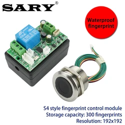 Fingerprint relay control board low-power recognition module 7-30v motorcycle start modified electric lock controller