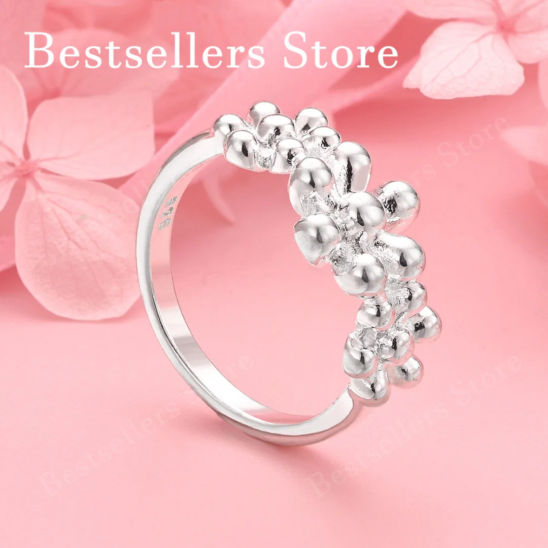 

1 шт., изысканное кольцо с цветком из стерлингового серебра 925 пробы 7-10, женский ювелирный подарок, свадебный аксессуар