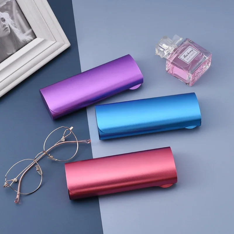 New Unisex Fashion Hard Metal Glasses Case Superior Aluminum Glasses Box Capsule Flip Top Portable Travel Eyeglasses Organizers