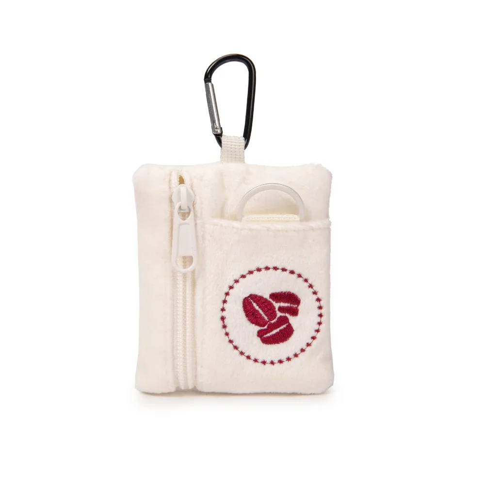 

Portable Plush Coin Purse Solid Color with Keychain Small Storage Bag Mini Zipper Lipstick Key Card Holder