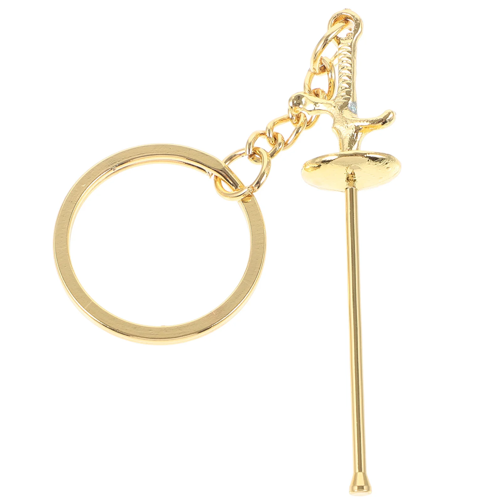 

Keychain Pendant Metal Fencing Key Ring Decorative Sports Keychain Jewelry Gift For Women Birthday Present Accessory