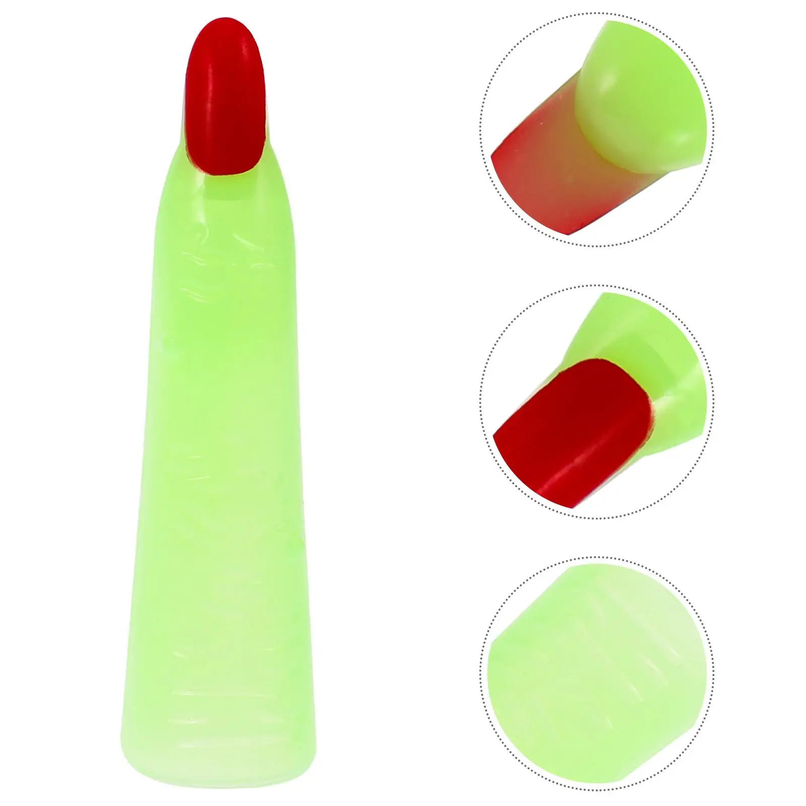 50 Pcs Luminous Glow In The Dark Halloween Witch Fingers Scary Party Costume Prop Zombie Wizard Ghoul Goblin Spooky Fake Nails