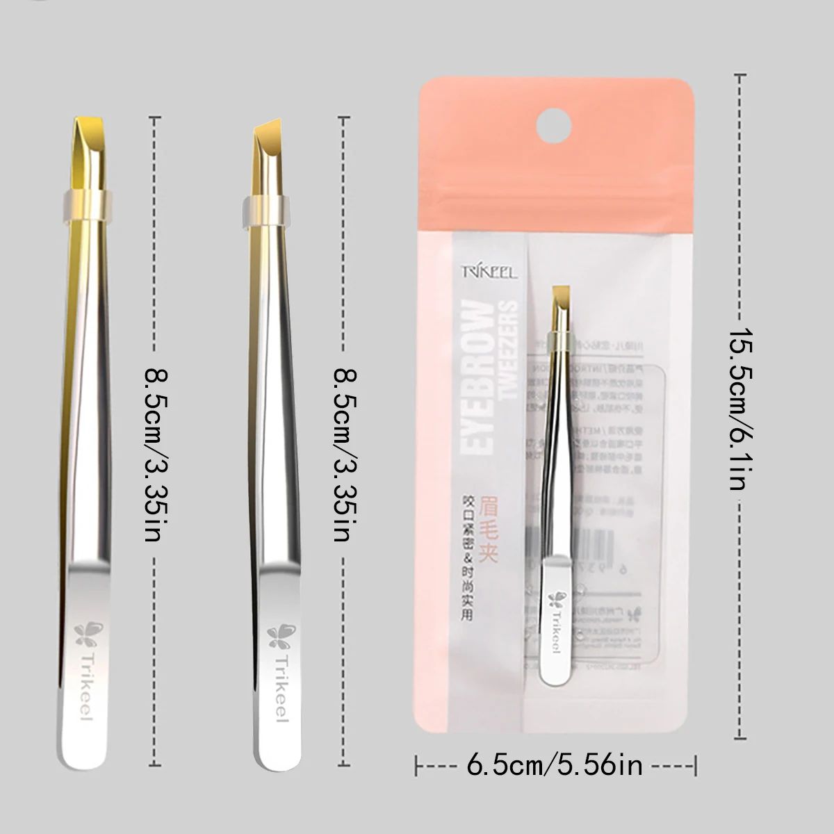 Eyebrow Tweezer Hair Beauty Fine Hairs Puller Stainless Steel Slanted Eye Brow Clips Removal Hair Removal Tweezers Makeup Tools