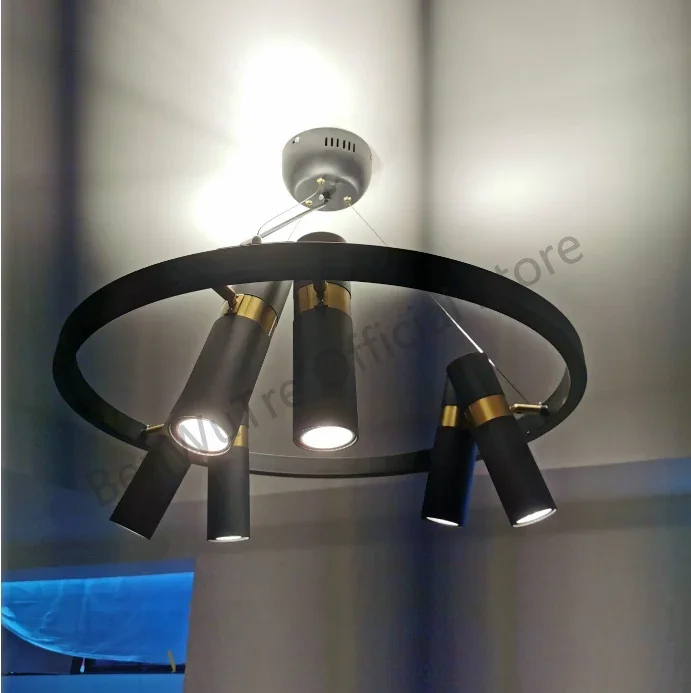 Industrial Creative LED Chandelier Dining Living Room Black
