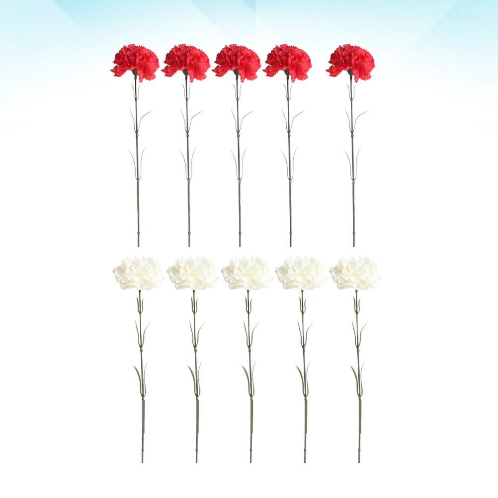 

18 Pcs Carnation Simulated Flower Home Decor Cloves Carnations for Basket Plant Decoration Silk Cloth Bouquet Tulip