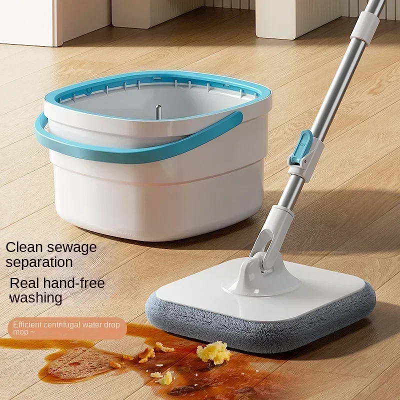 Rotating Floor Washing Mop Automatic Sewage Separation Bucket Set Hand Pressure Wash-Free Spin Mop Household Cleaning Tools