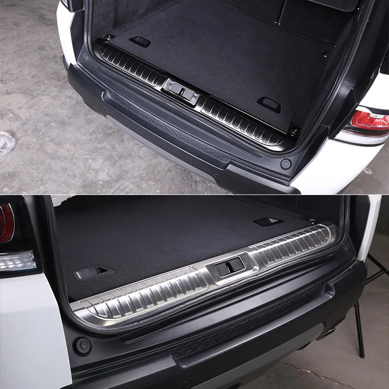 Stainless Steel Outside Rear Bumper Protector Trunk Guard Door Sill Plate For Land Rover Range Rover Sport 2014-2017 Accessories