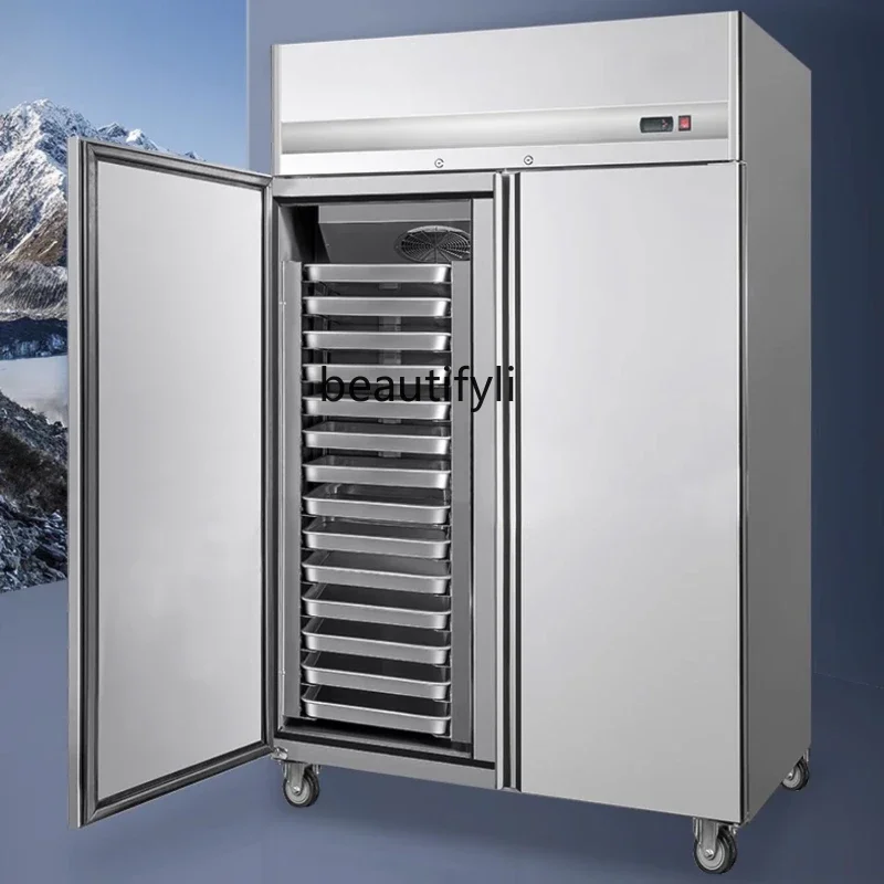 Cabinet Freezer Vertical Industrial Refrigerator Frozen Freezer Air Cooling Frostless Strip Cabinet Quick Freezing Machine