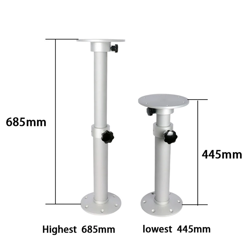 RV Adjustable Table Leg Base Aluminum RV Table Leg Liftable 45-69CM Removable Boat Adjustable Table for Yacht RV Conference Room