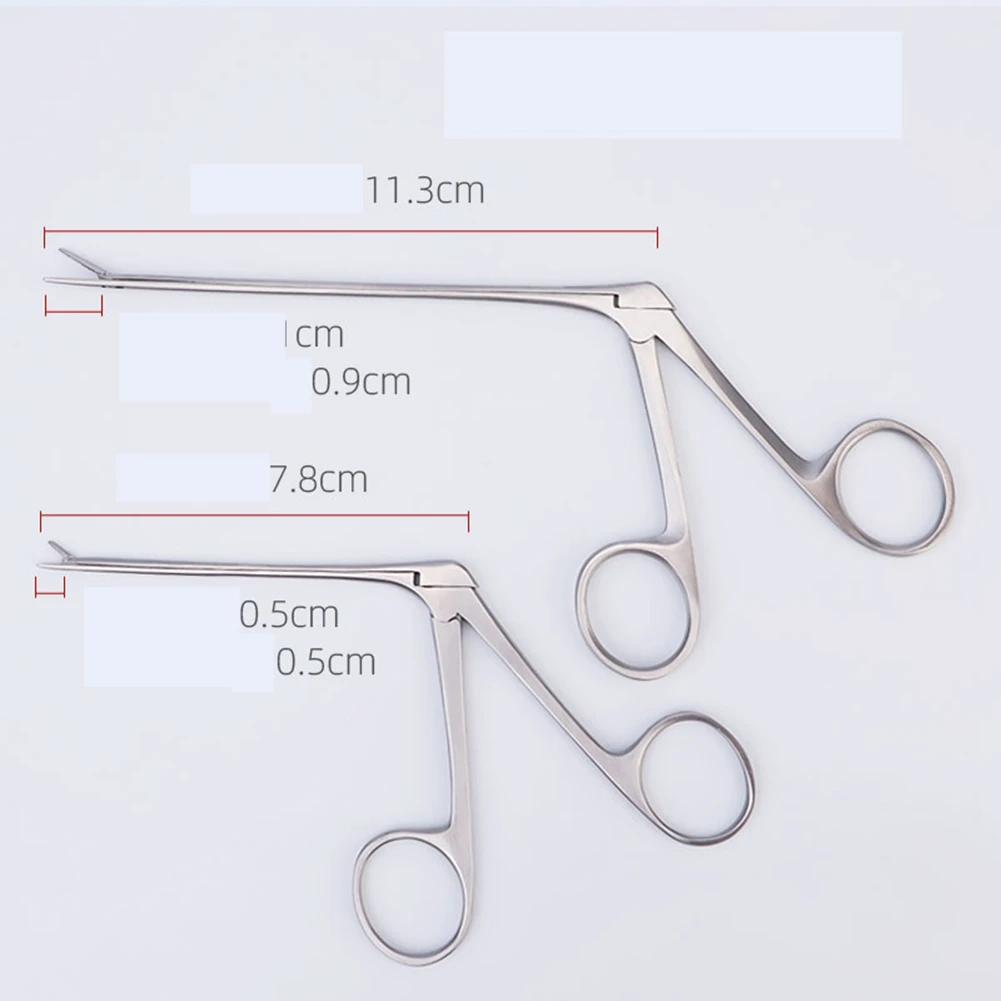 AA84 Ear Nose Cleaner Pliers Pick Endoscope Earwax Remover Veterinary Forceps Tweezer Short Forceps