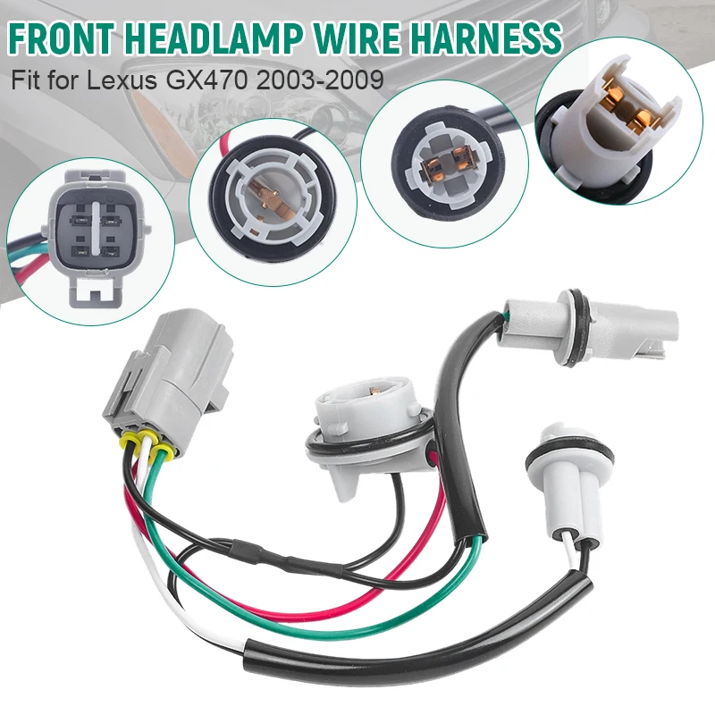 

81125-6A240 Front Headlamp Wire Harness For Lexus GX470 2003 2004 2005 2006 2007 2008 2009 811256A240 Headlight Wire Adater