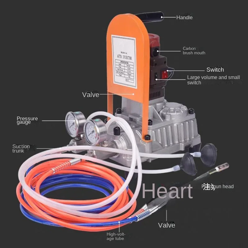 Practical2800W Multifunctional Water Curing Special Grouting Machine High Pressure Injection Machine Material Grouting Pump M 21