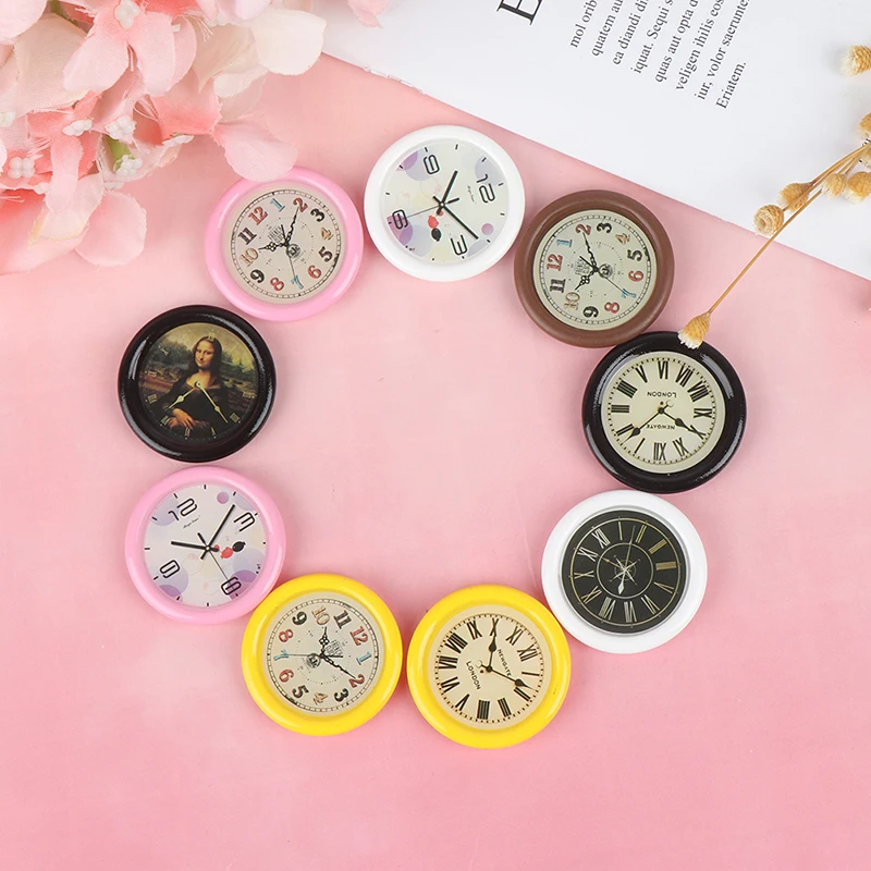 1:12 Resin Dollhouse Miniature Wall Clock Home Decor Accessories Furniture Toy