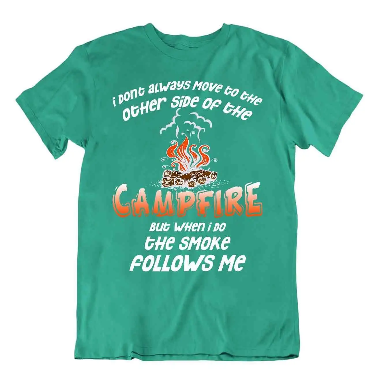 Camping Outside Trip T-Shirt Tee Gift Cute Funny Outdoor Fresh Campfire Smoke