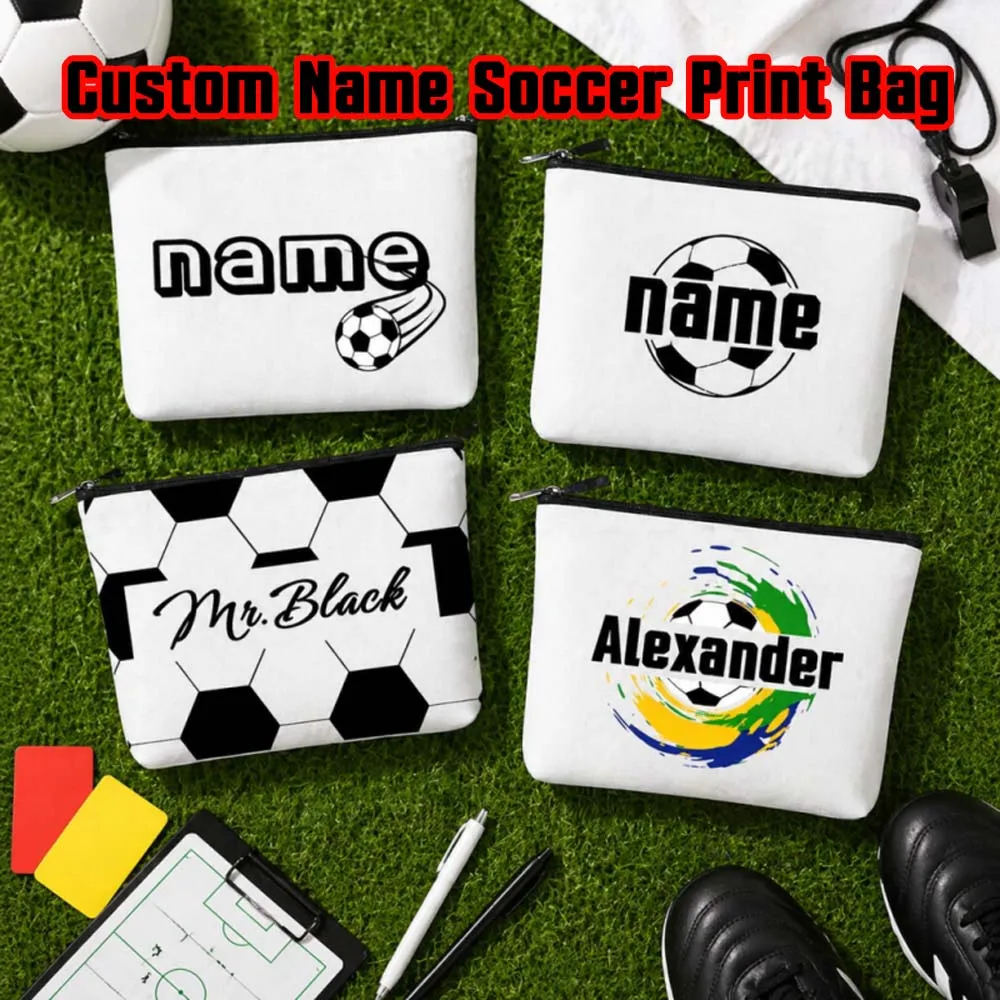 1pc Customized name football printed care bag, personalized customized gift bag for brothers, couples, and families