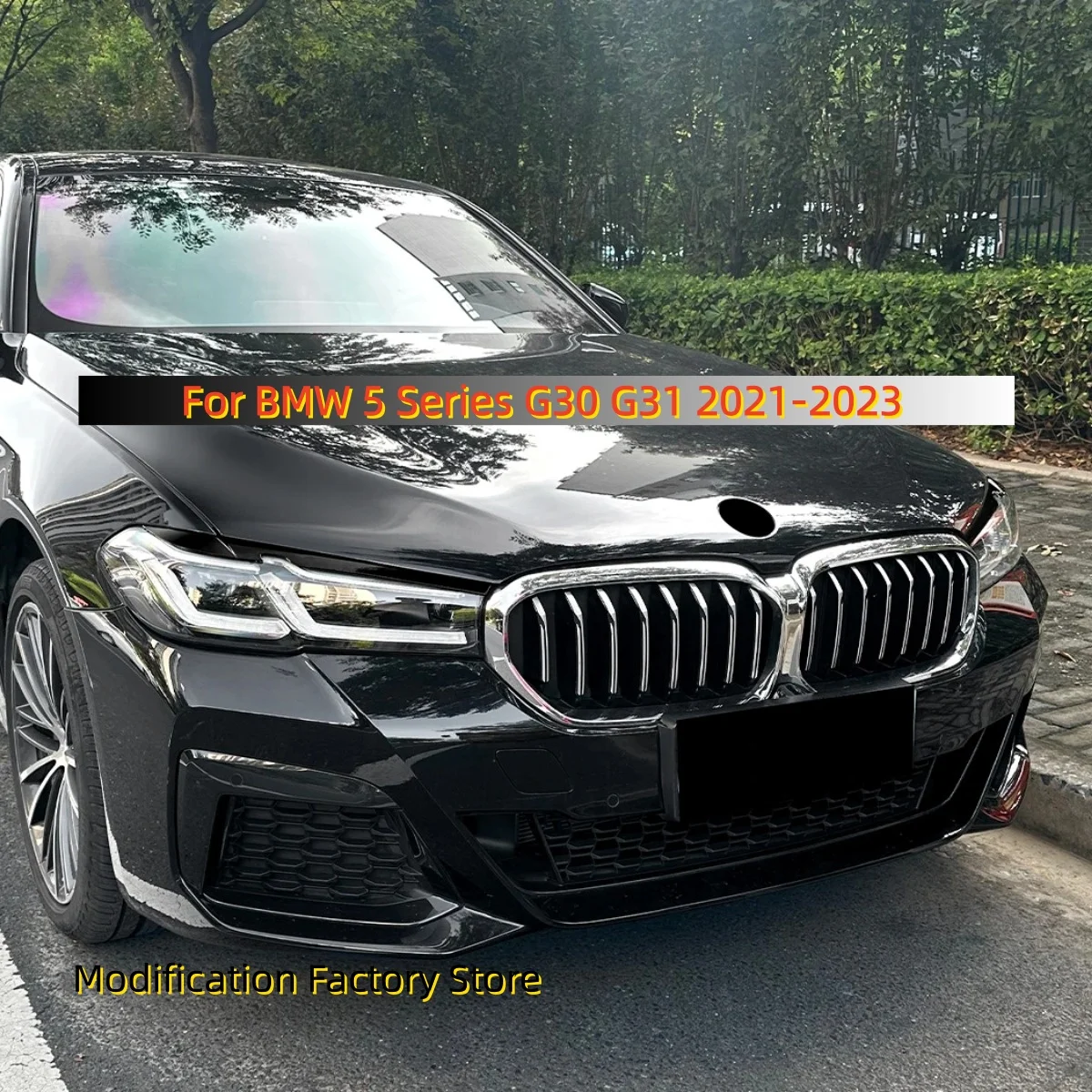 

Pair Headlight Evil Eyebrows Eyelids For BMW G30 G31 F90 5 Series 520i 530i 540i M550i LCI M Sport 2021 2022 2023