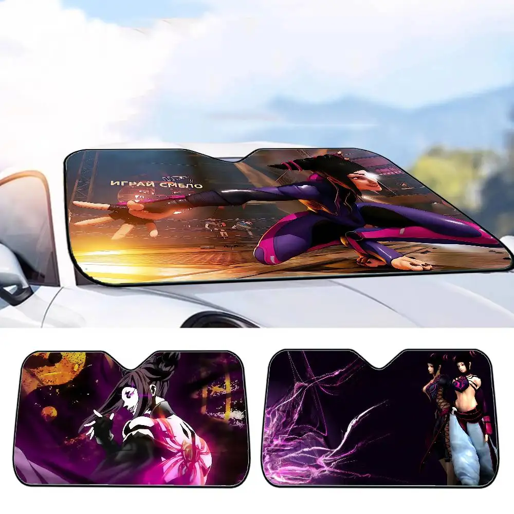شخصيات اللعبة-H-Han Juri S-Street Car Sunshade Car Sunshade Window Sunshade Sunblock الزجاج الأمامي هود ظلة
