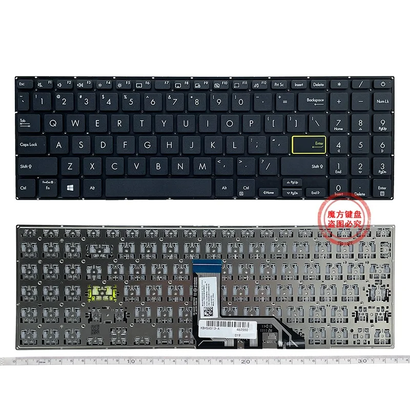 New US Keyboard No Backlit for ASUS VivoBook 15 X513 S5600 S533 M513 M5600IA V5050E Q15 E510 Silver Black