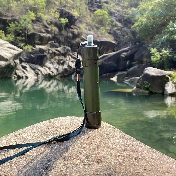 Portable Water Filter Straw for Outdoor Camping Hiking Emergency Direct Drinking Purification Survival Gear