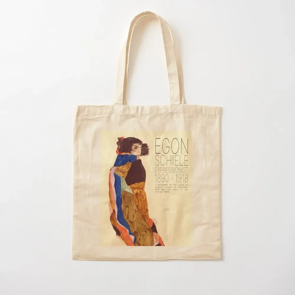 

Egon Schiele Portrait of Moa with Quote by Schiele Tote Bag bag for beach female bag