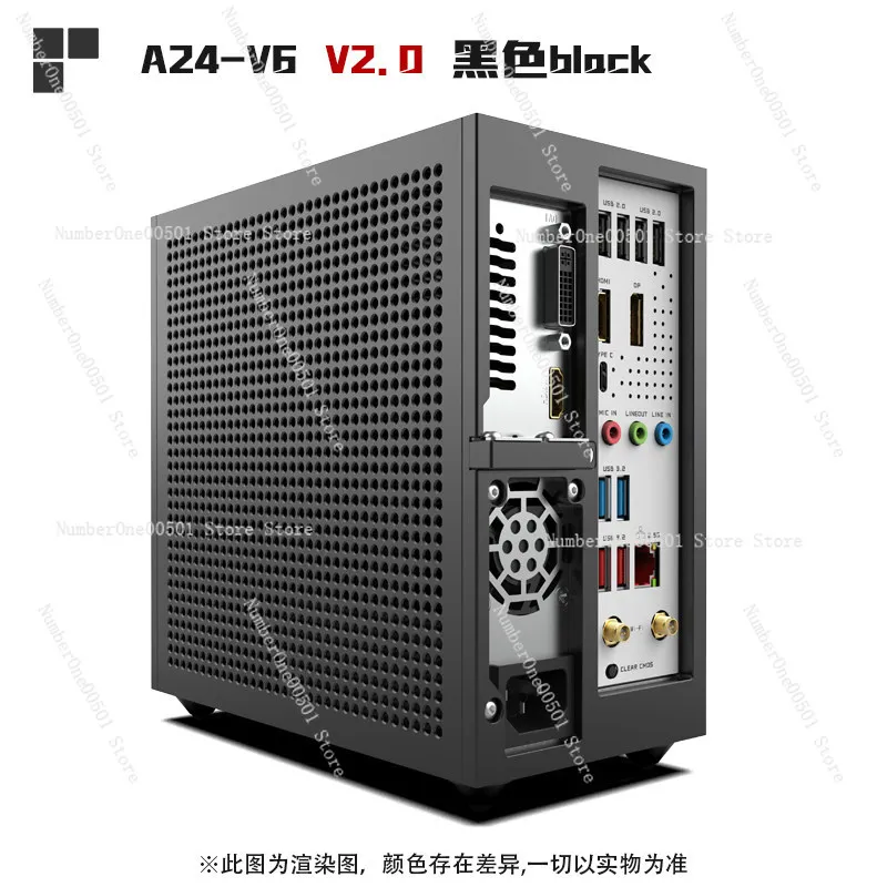 Lzmod mini A24-V6 2.0 Mini ITX BKB Case for Dual-Slot Half-Height