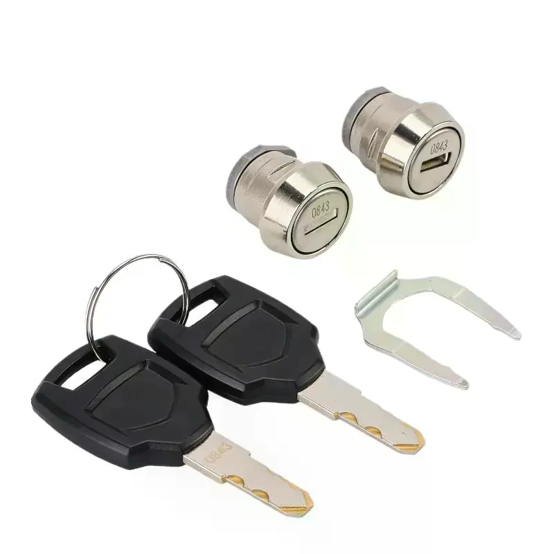 25-100L Motorcycle Top Case Lock Kit Complete Cylinder and Keys Security Repair Parts for Storage Boxes