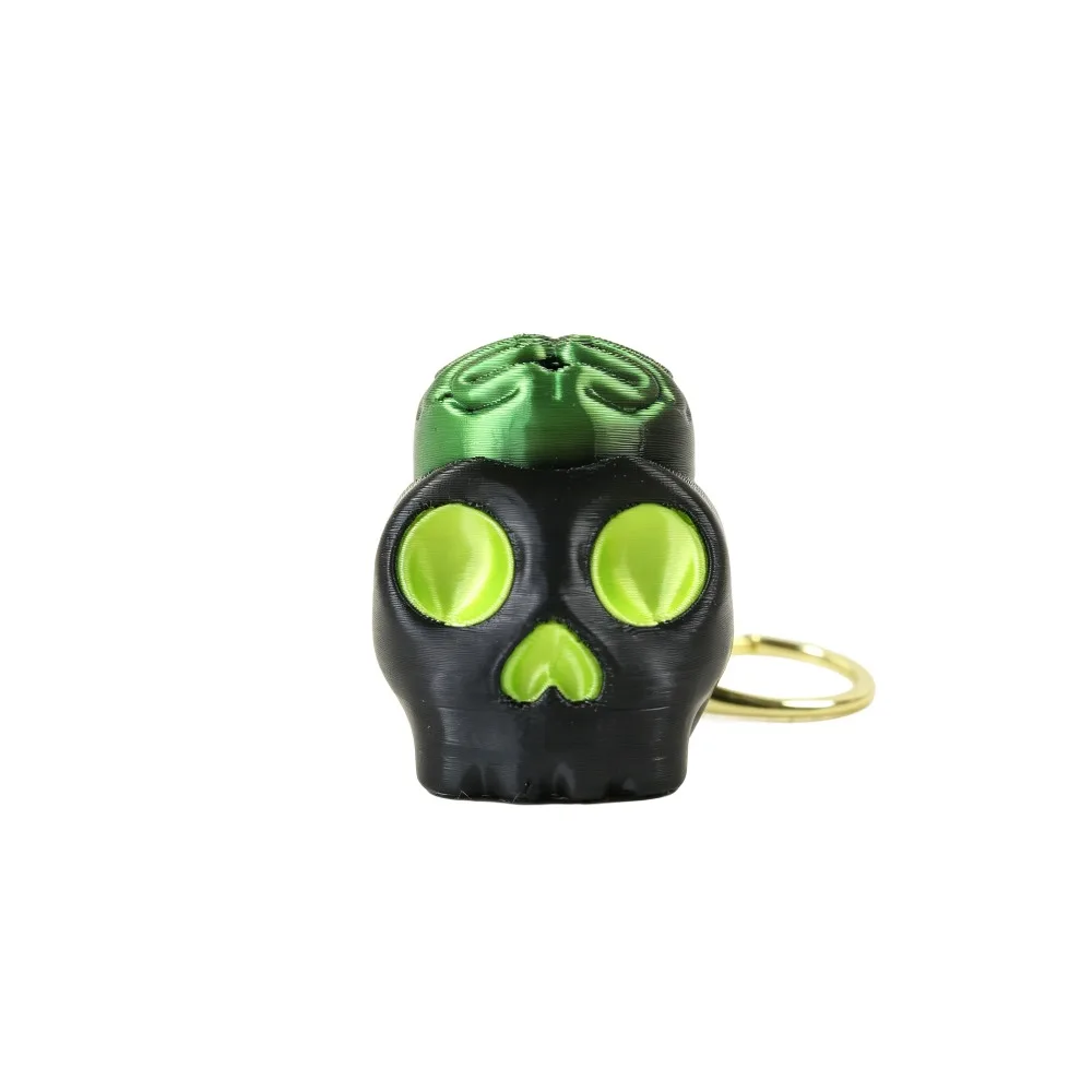 3D Printed Halloween Pumpkin Clicker Keychain Gothic Style Black Cat Skull Fidget Keychain Clicker Witch Pot
