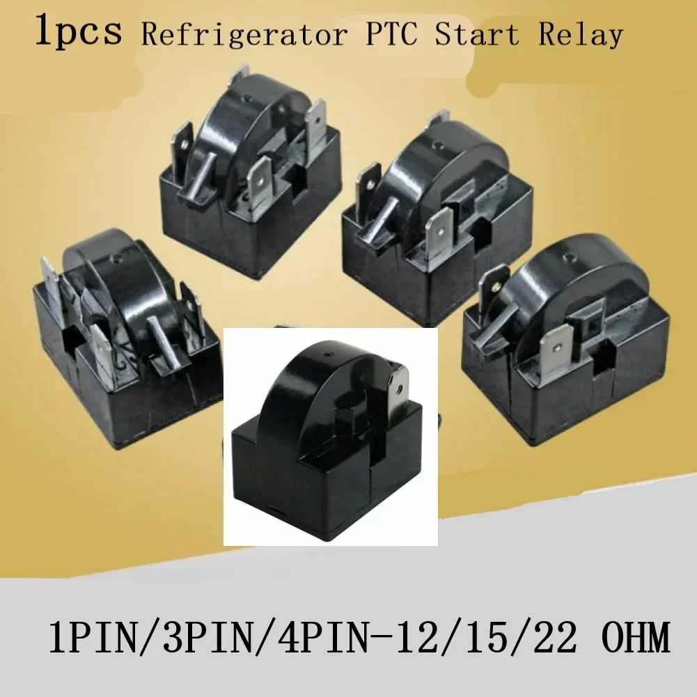 1pc Refrigerator PTC Starter Relay Replacement 1/3/4 Pins Compressor Overload Protector For Air Conditioner Compressors