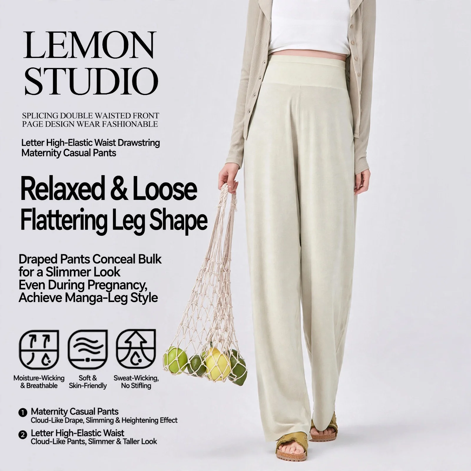 Maternity Pants Cotton Slim Fit High Waist Plus Size Loose Outer Wear Spring Summer Autumn Pregnancy Clothing Women Comfortable